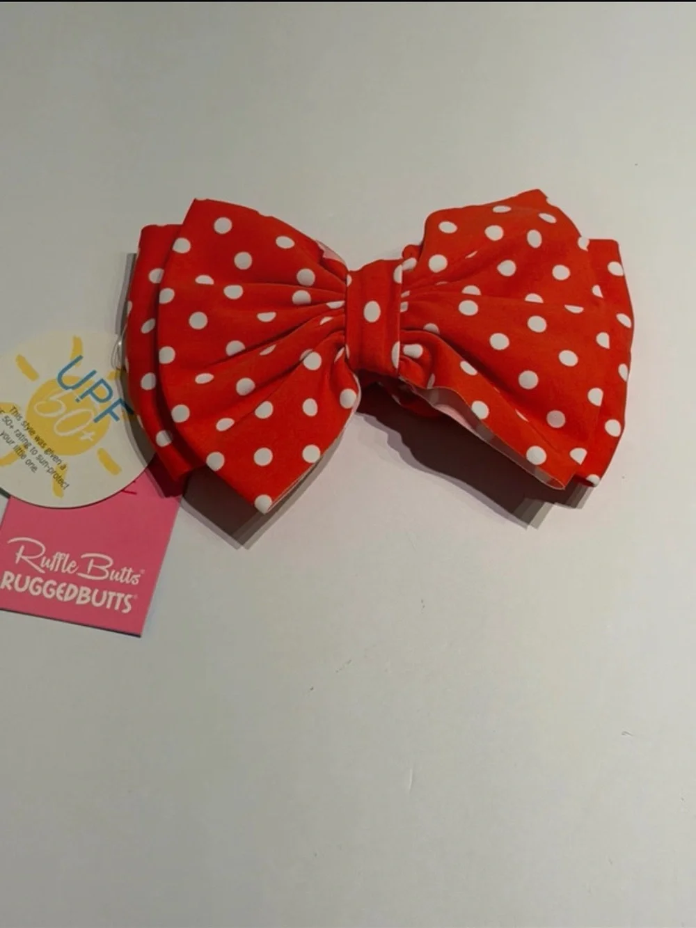 Ruffle Butts Red & White Polka Dot Bow Headband